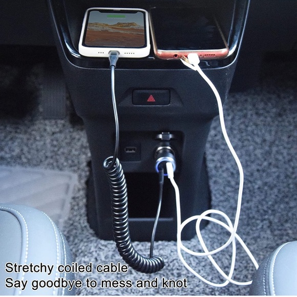 Coiled USB C to Lightning Cable - Picture 6 of 8